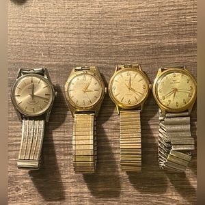 4 vintage automatic self winding watches. All working.